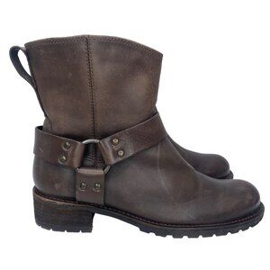 L.L Bean Brown Leather Chelsea round toe Harness Moto boots Women’s size 7M